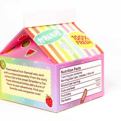 Milk Carton Mystery Dice - Fruit Kawaii Cats