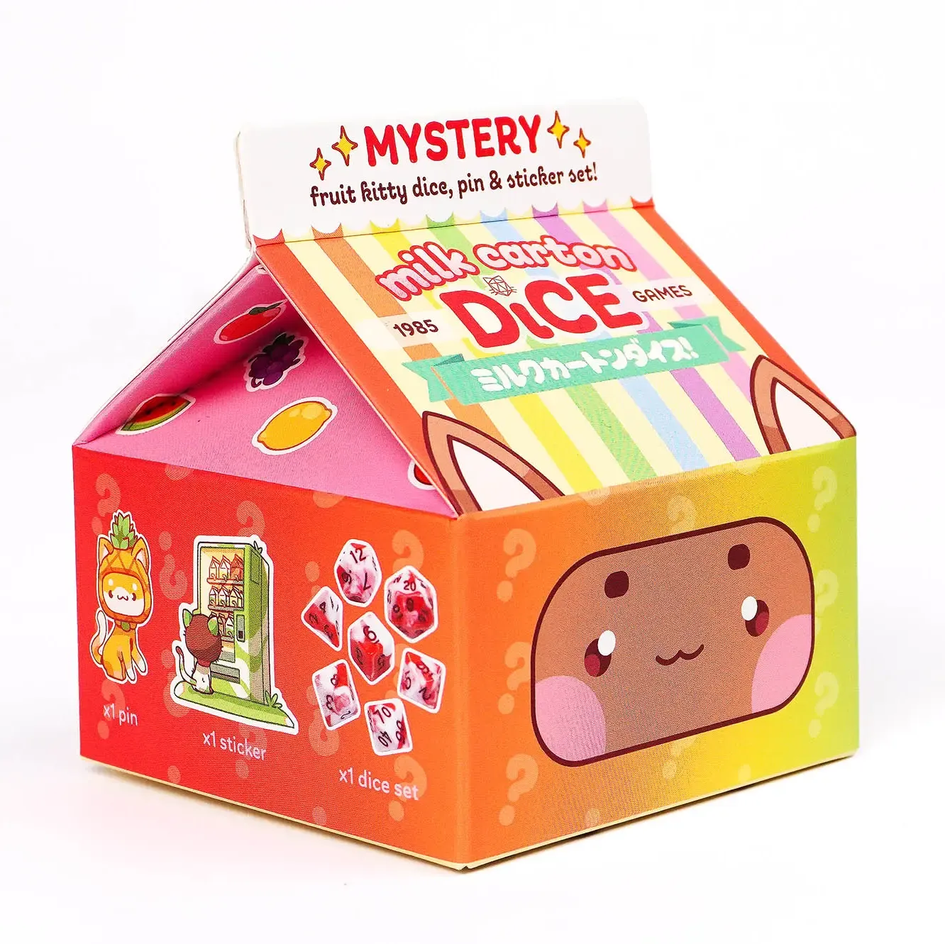 Milk Carton Mystery Dice - Fruit Kawaii Cats Milk Carton Mystery Dice - Fruit Kawaii Cats