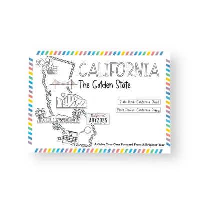 California Color Your Own Postcards