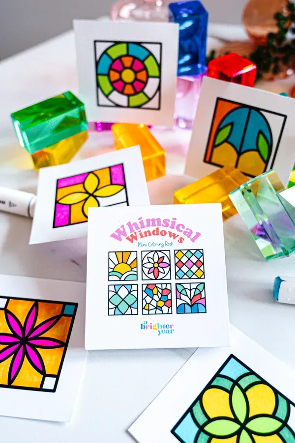 Mini Coloring Book, Whimsical Windows Mini Coloring Book, Whimsical Windows