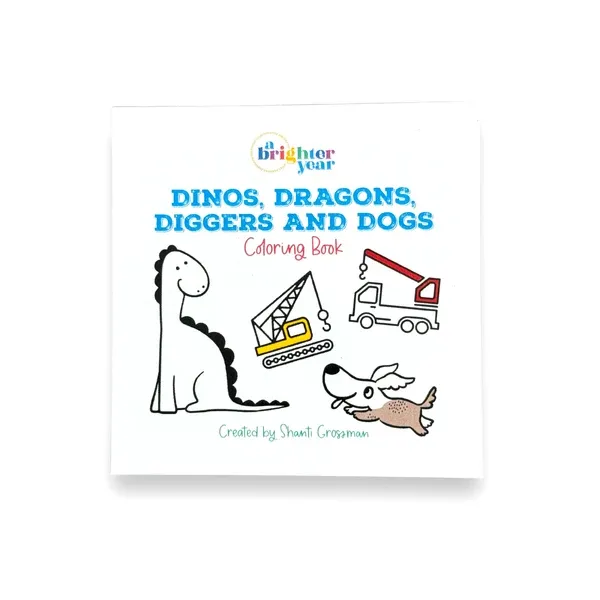 Mini Coloring Book, Dinos Dragons Diggers & Dogs Mini Coloring Book, Dinos Dragons Diggers & Dogs