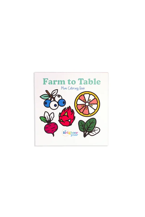 Mini Coloring Book, Farm to Table Mini Coloring Book, Farm to Table