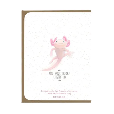 Axolotls Birthday Card (by Amy Rose Moore Illus.)