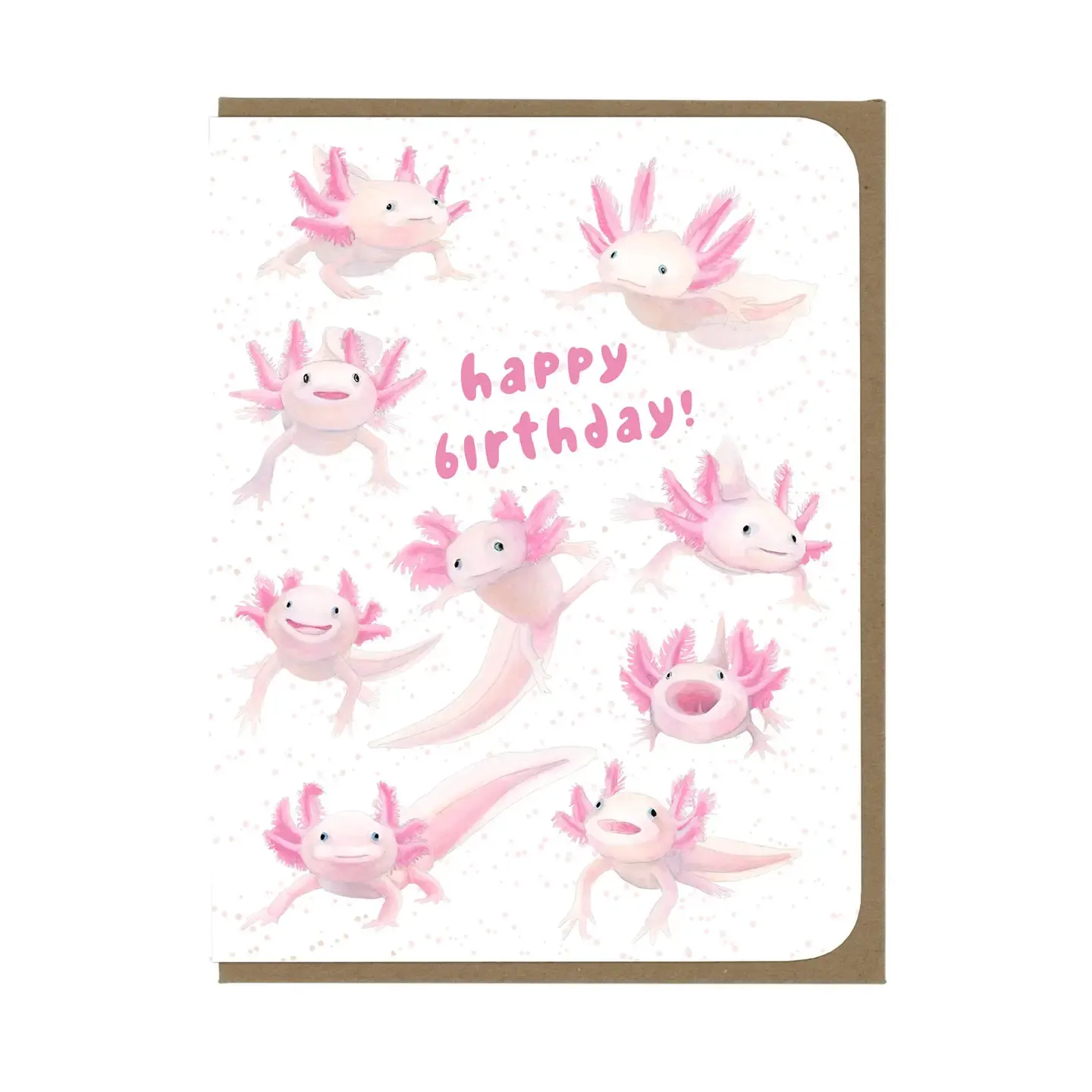 Axolotls Birthday Card (by Amy Rose Moore Illus.)