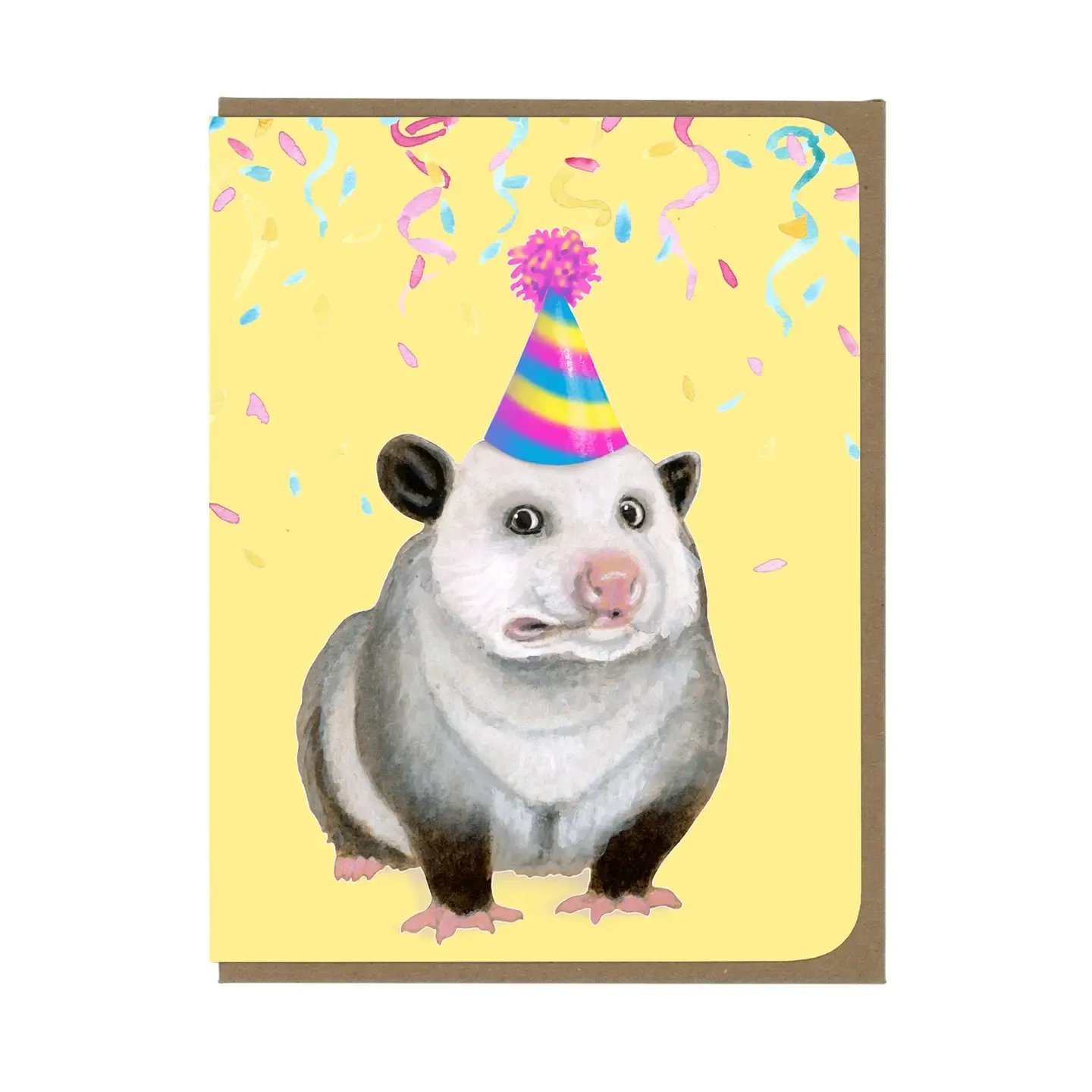 Chonky Possum Birthday Card (by Amy Rose Moore Illus.)