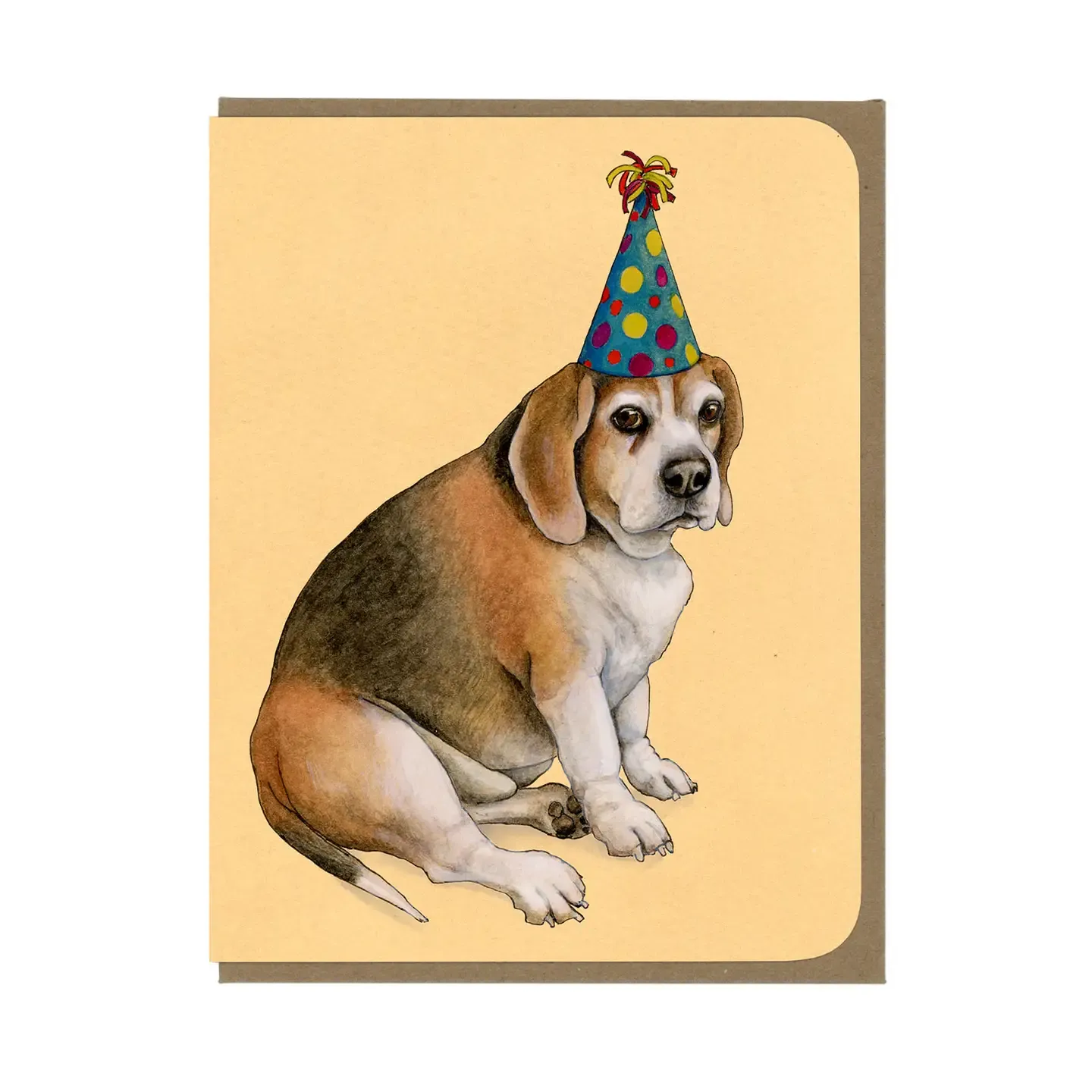 Dog with Part Hat Birthday Card (by Amy Rose Ilus.)