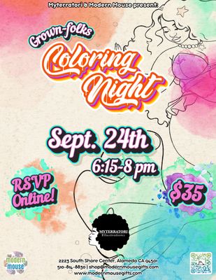 RSVP 09/24 Grown Folx Coloring Night