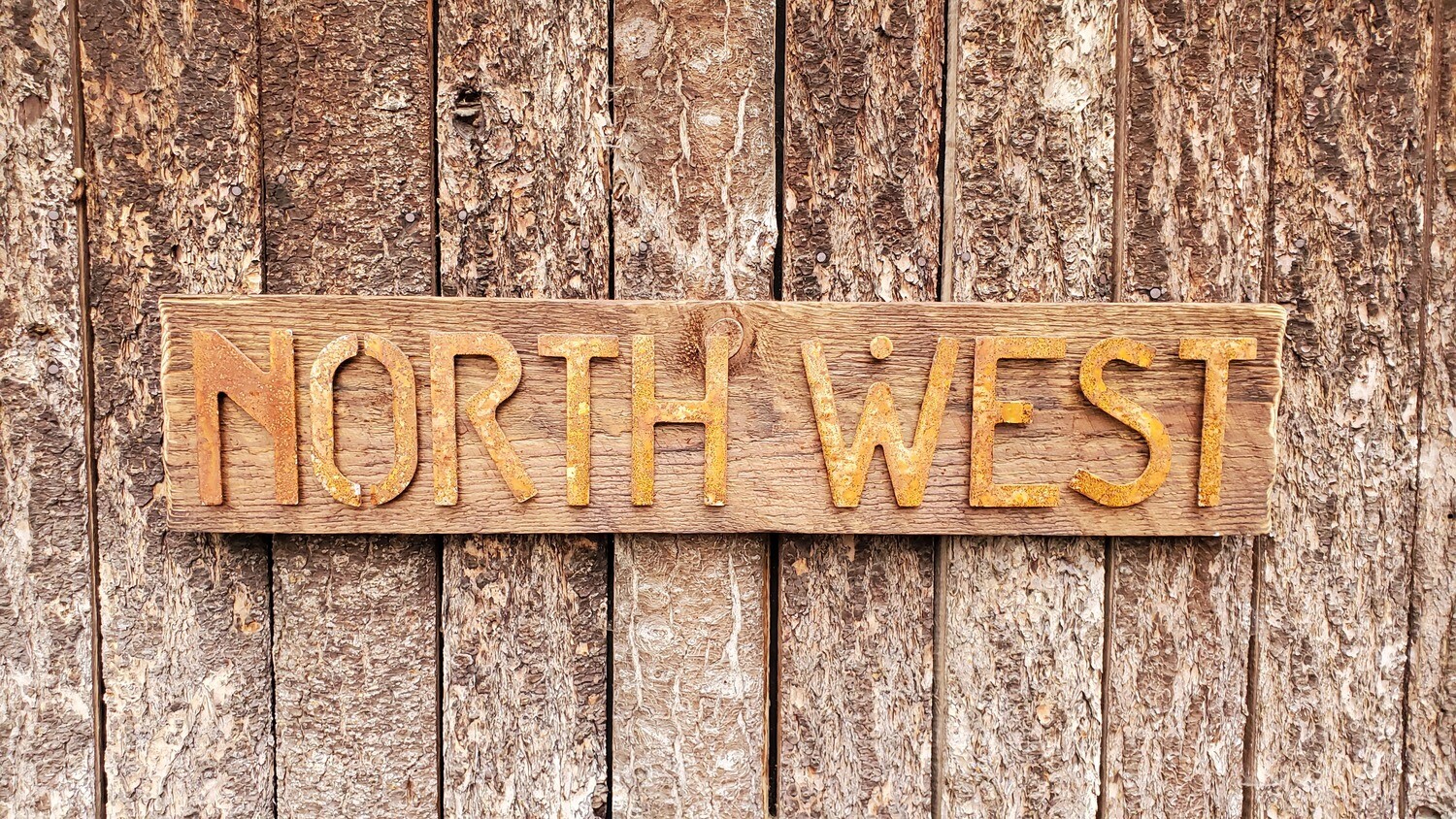 "NORTH WEST" LETTER SIGN, PACIFIC NORTHWEST COLLECTION