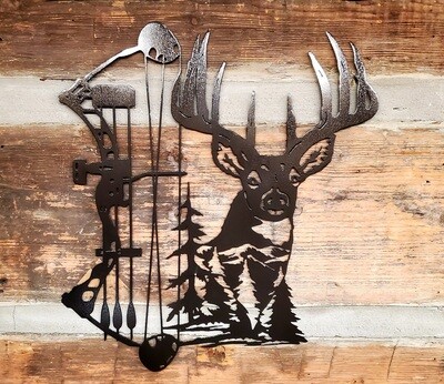 WHITETAIL & BOW SCENE, HUNTING & OUTDOOR COLLECTION