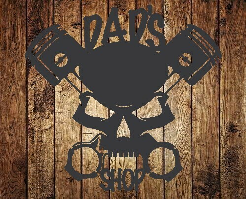 DAD'S WORKSHOP, SKULL & PISTONS