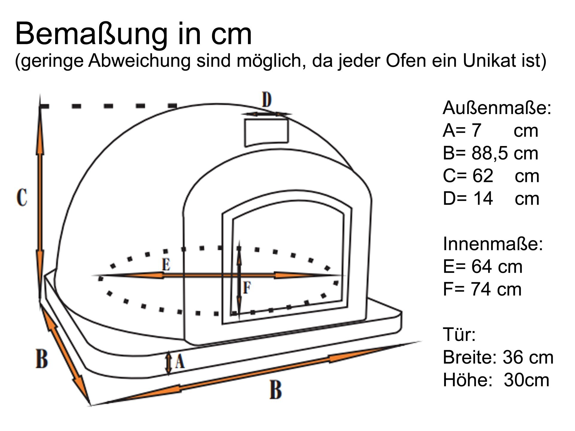 Holzbackofen Lissabon AL 90 x90 cm