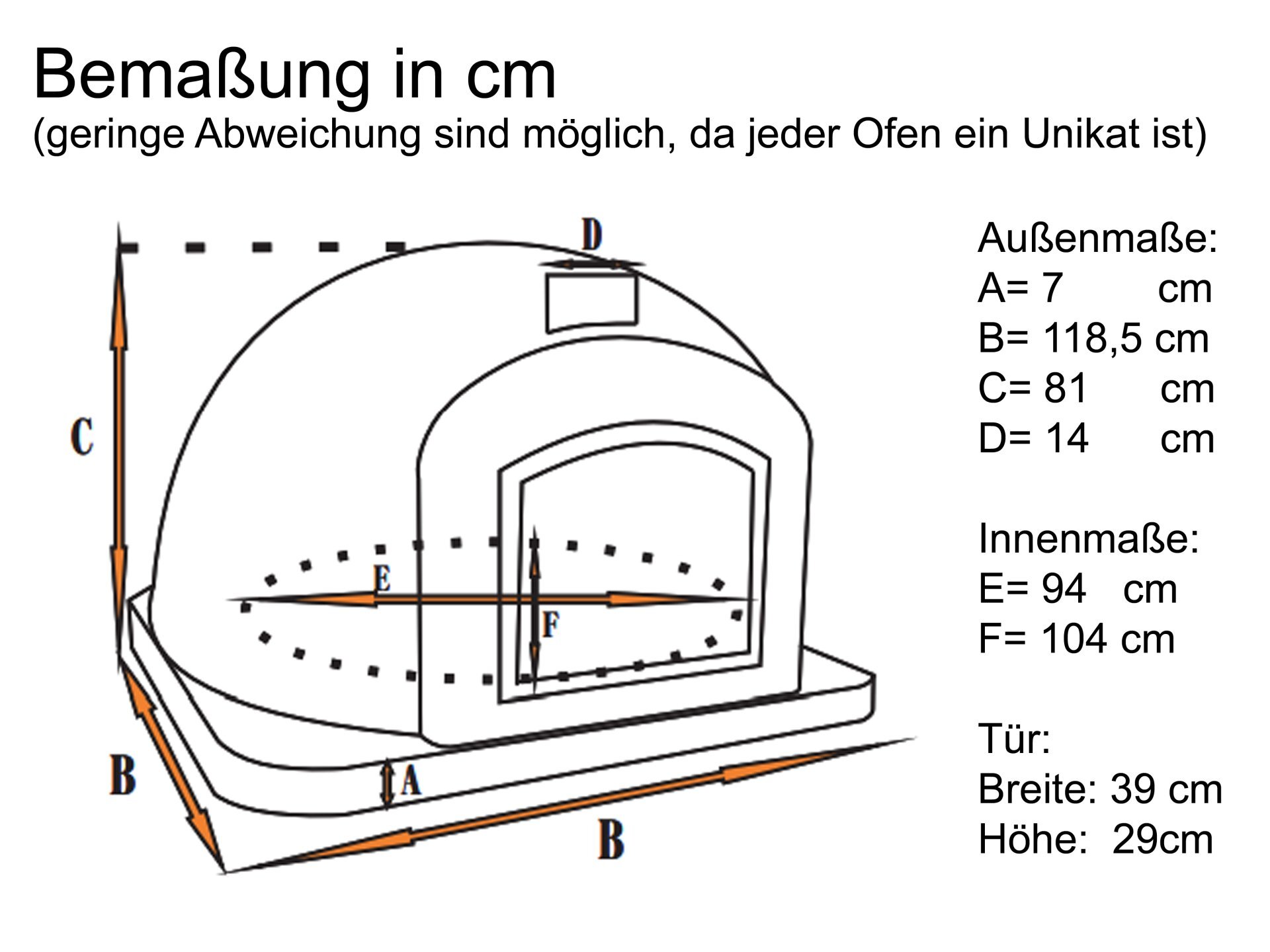 Holzbackofen Lissabon AL 120x120 cm