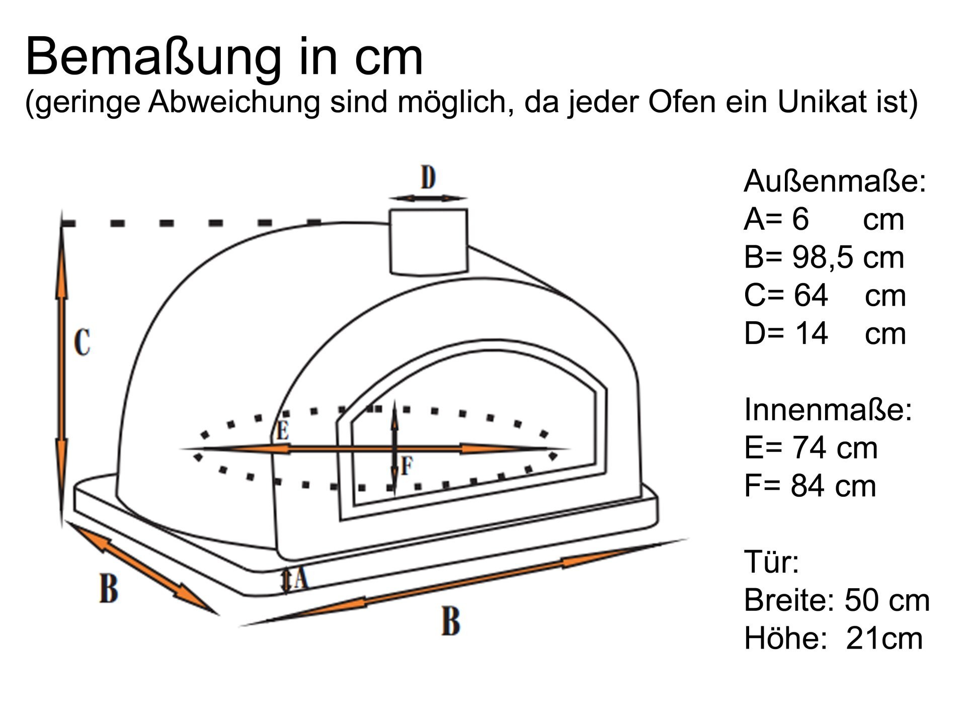 Holzbackofen Pizzaioli AL 100x100 cm
