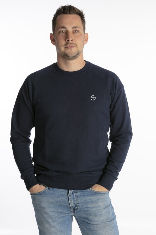Steering wheel french navy crewneck