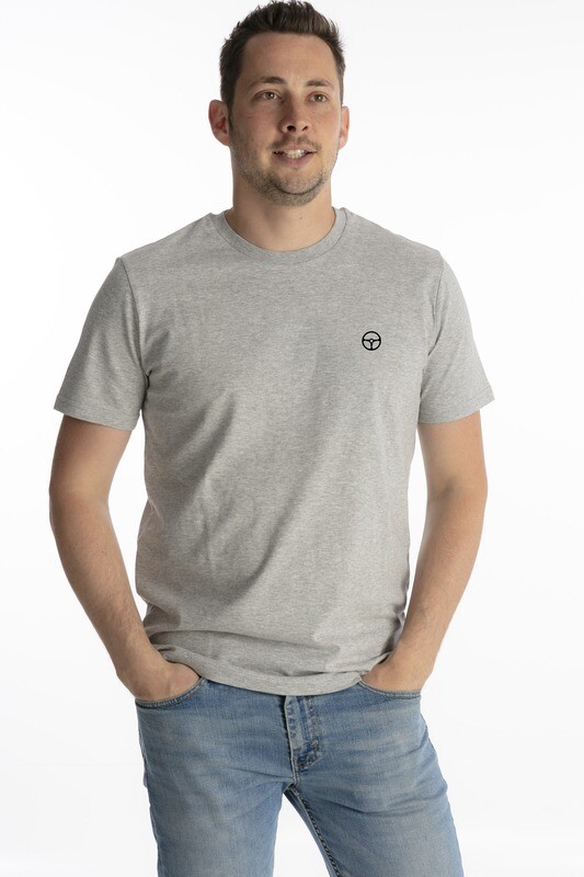 Steering wheel heather grey T-shirt
