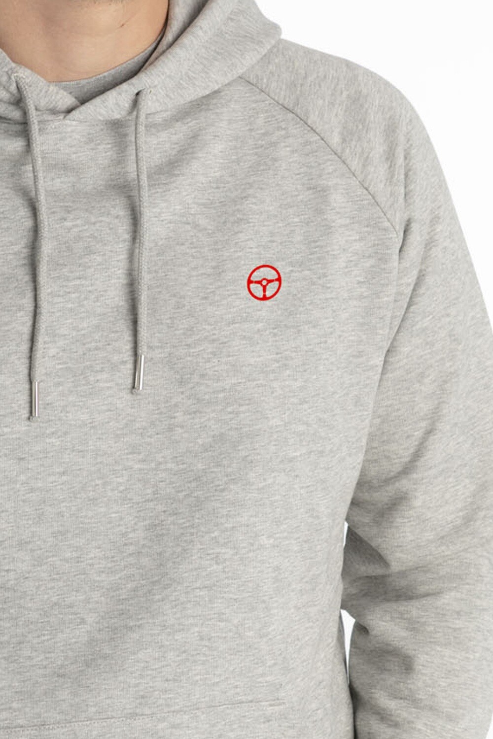 Steering wheel heather grey hoodie