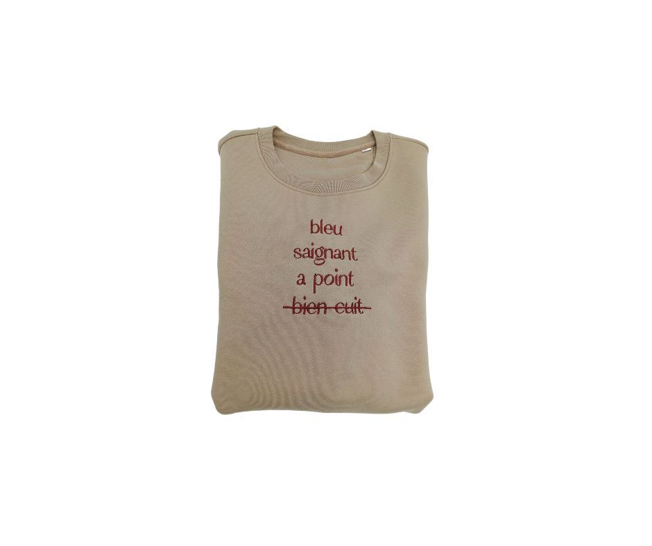 Sample "Bleu - Saignant - A point - Bien Cuit" maat medium