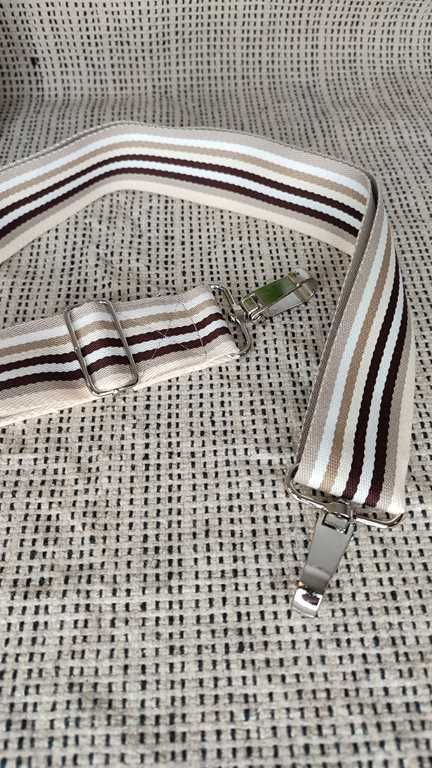 Sangle  Fines Rayures Beige