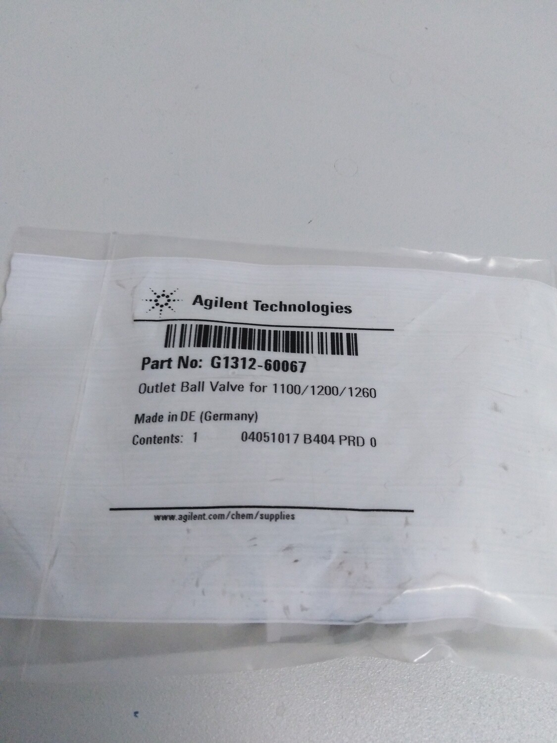 Agilent outlet ball valve  &quot;NEW&quot;