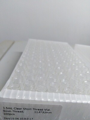 2ml HPLC VIAL with bonded Screw cap,100/PKG "NEW"