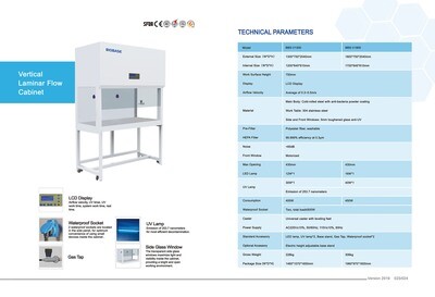 Vertical Laminar Flow Cabinet V800 "BIOBASE"