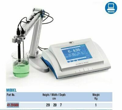 Digital pH meter “pH-2006”
BENCH TOP, LARGE GRAPHIC TOUCH SCREEN CONTROL with free ink printer