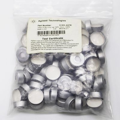 Agilent 20 mm Headspace Crimp Cap with Septa, Silver Aluminum, Certified, 100/pk | P/N: 5183-4478