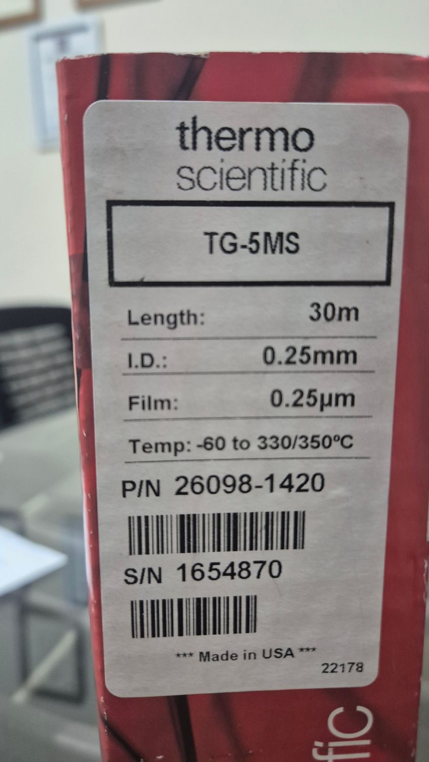 Thermo Fisher Scientific GC Column TG-5MS, 30 m × 0.25 mm × 0.25 µm | P/N: 26098-1420
