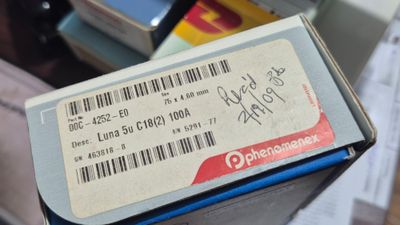 Phenomenex® Luna® C18(2) LC Column, 5µm, 100Å, 75 × 4.6mm | P/N 00C-4252-E0