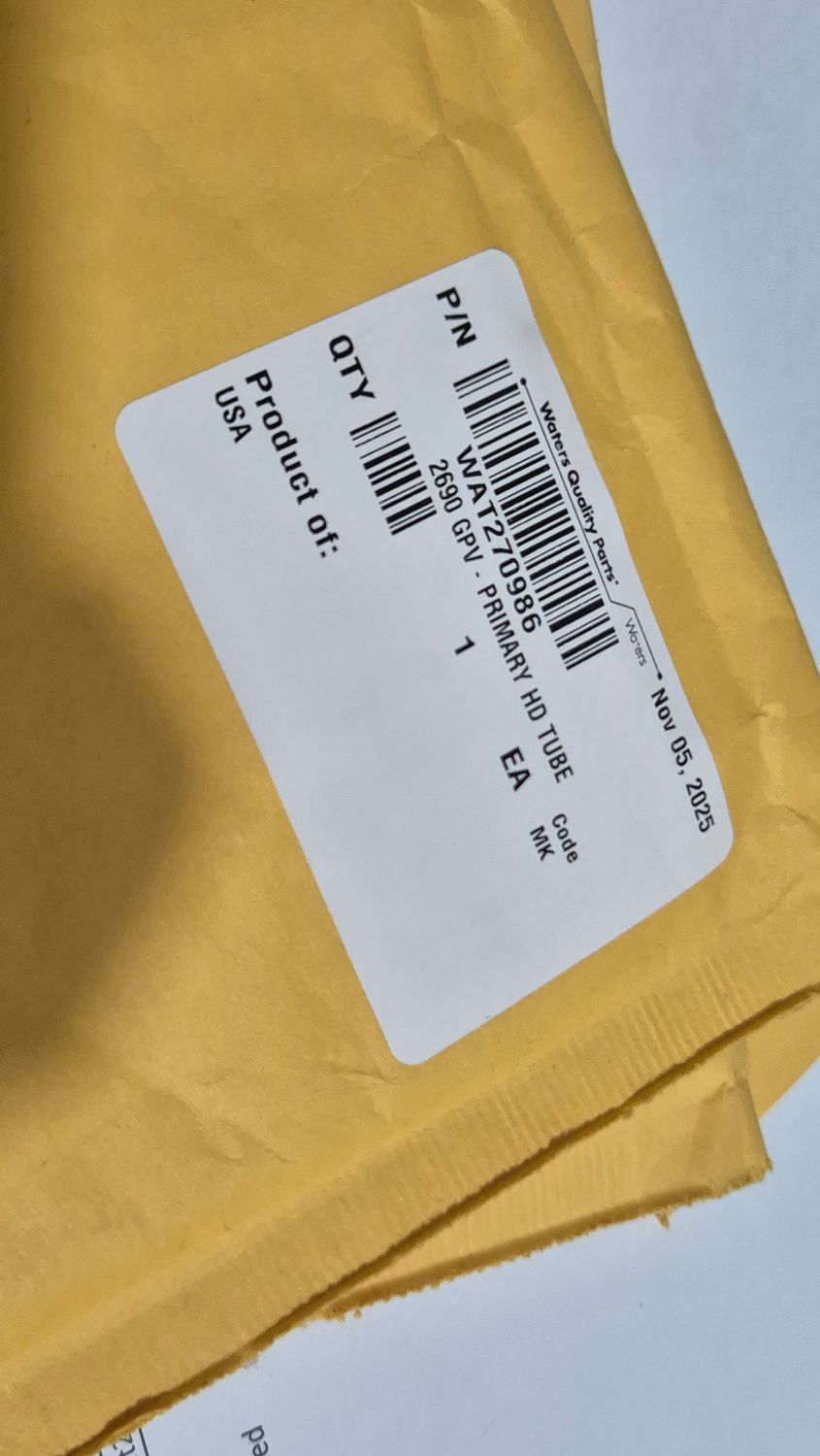 Waters Tubing Assembly, Standard Flow Inlet | P/N WAT270986