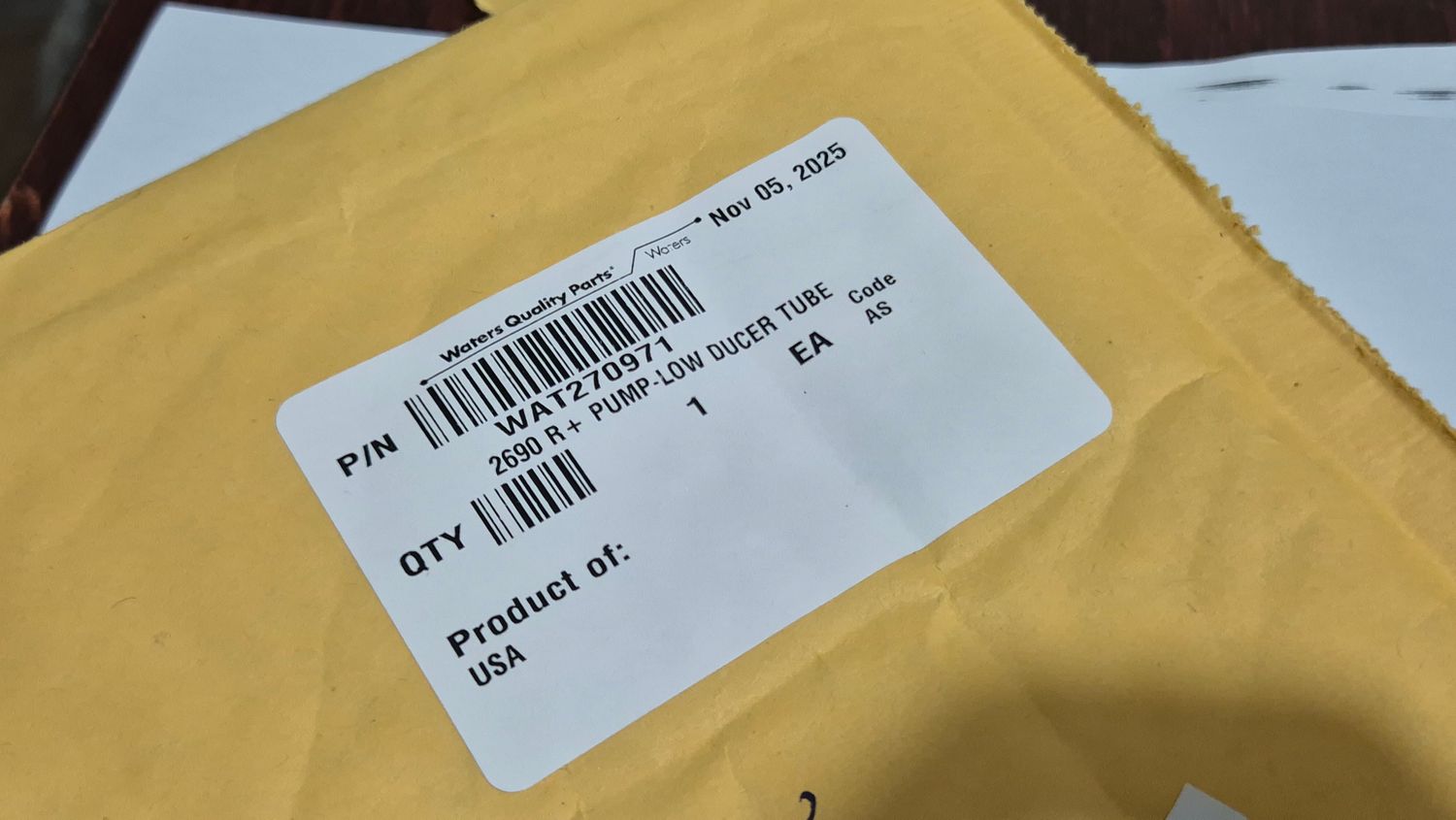 Waters 2690 R+ Pump Low Pressure Transducer Tube | P/N WAT270971