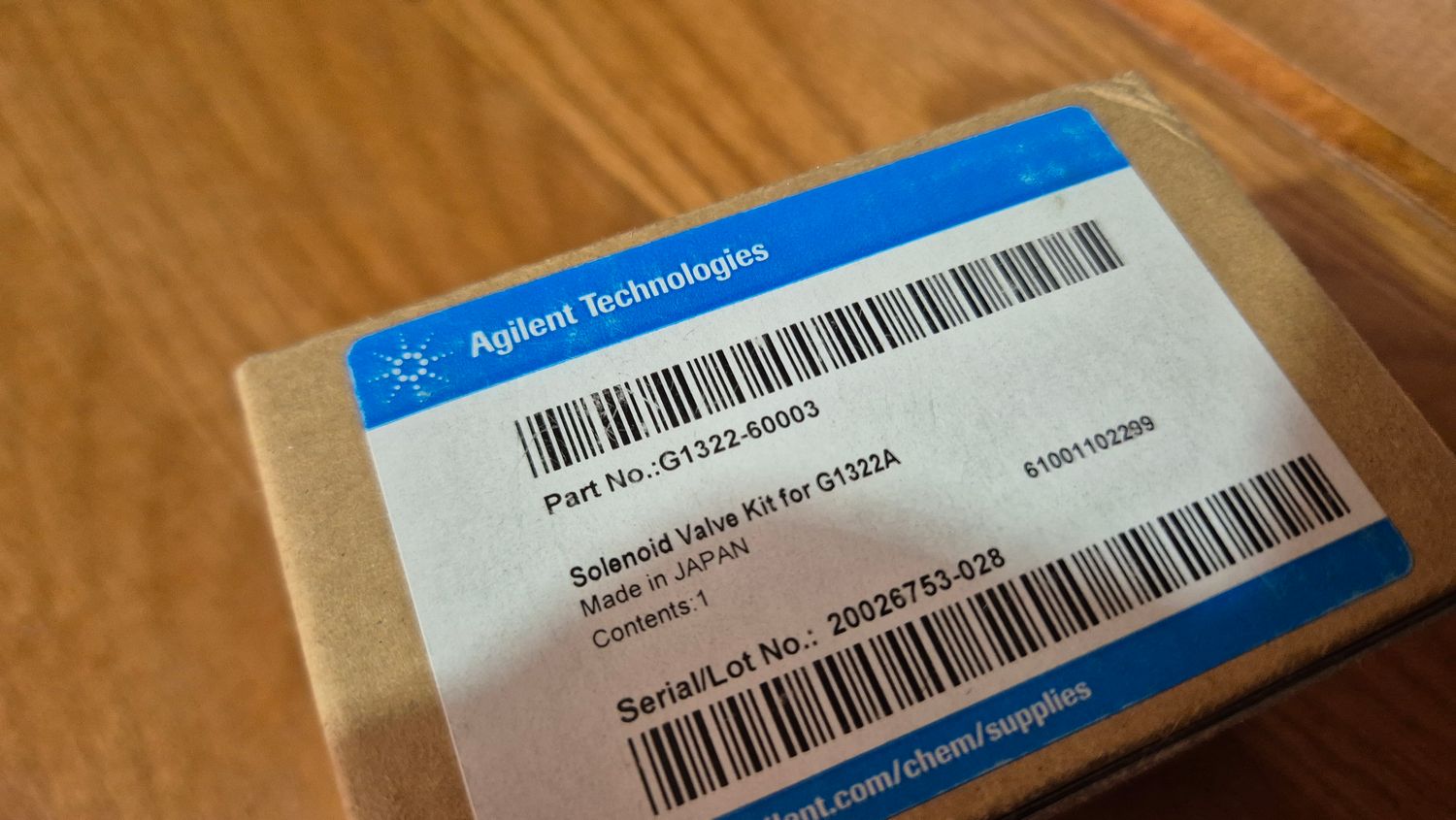 Agilent Solenoid Valve for G1322A Degasser | P/N: G1322-60003