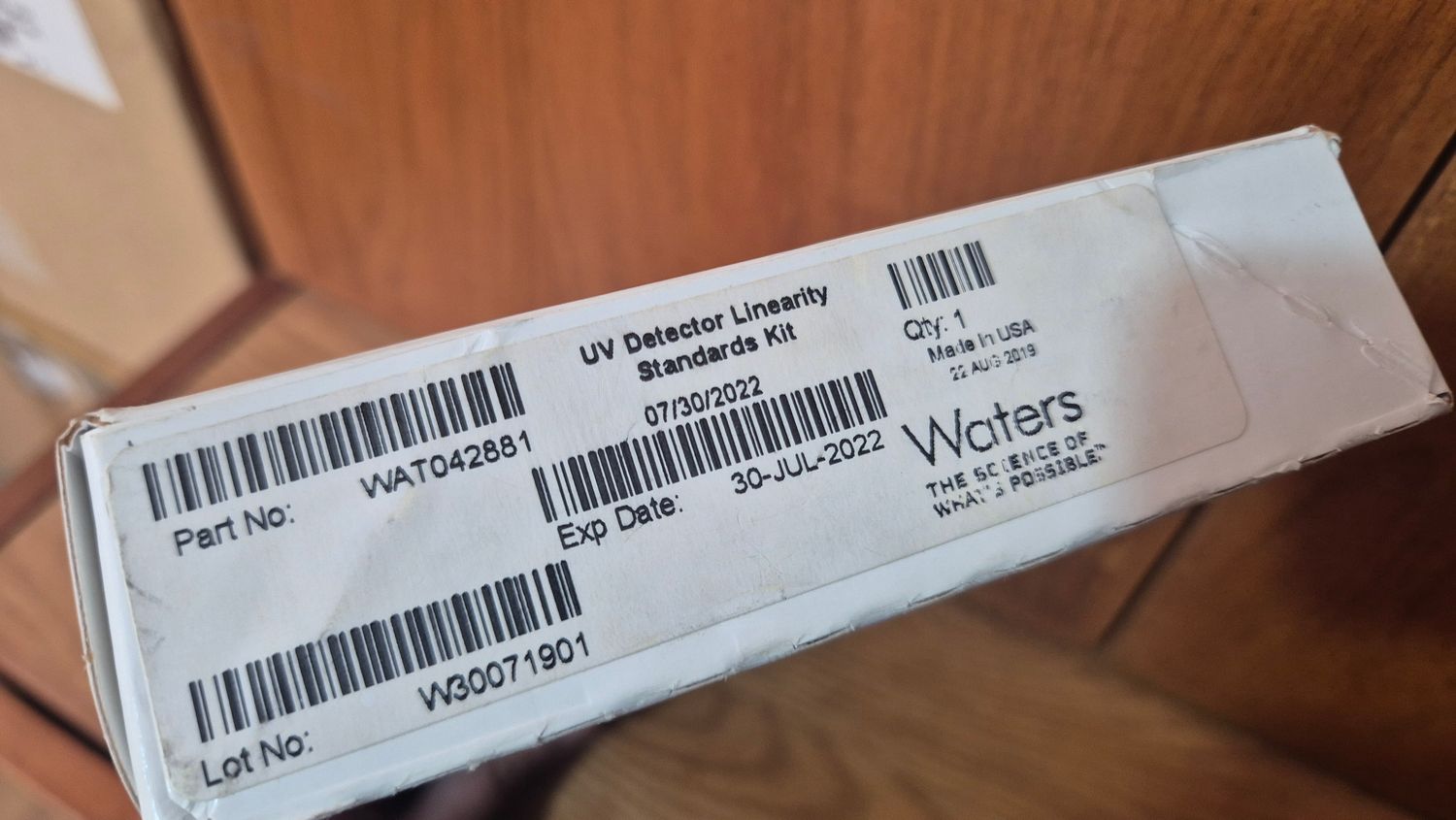 Waters UV Detector Linearity Standards Kit | Part No. WAT042881