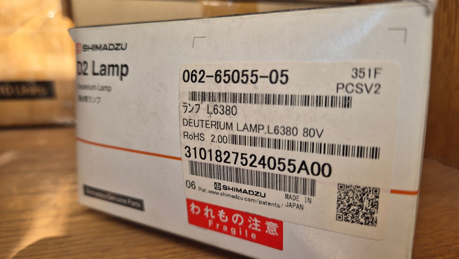 Shimadzu Deuterium (D₂) UV-Vis-NIR Lamp for AA Series | Model L6380 | P/N 062-65055-05