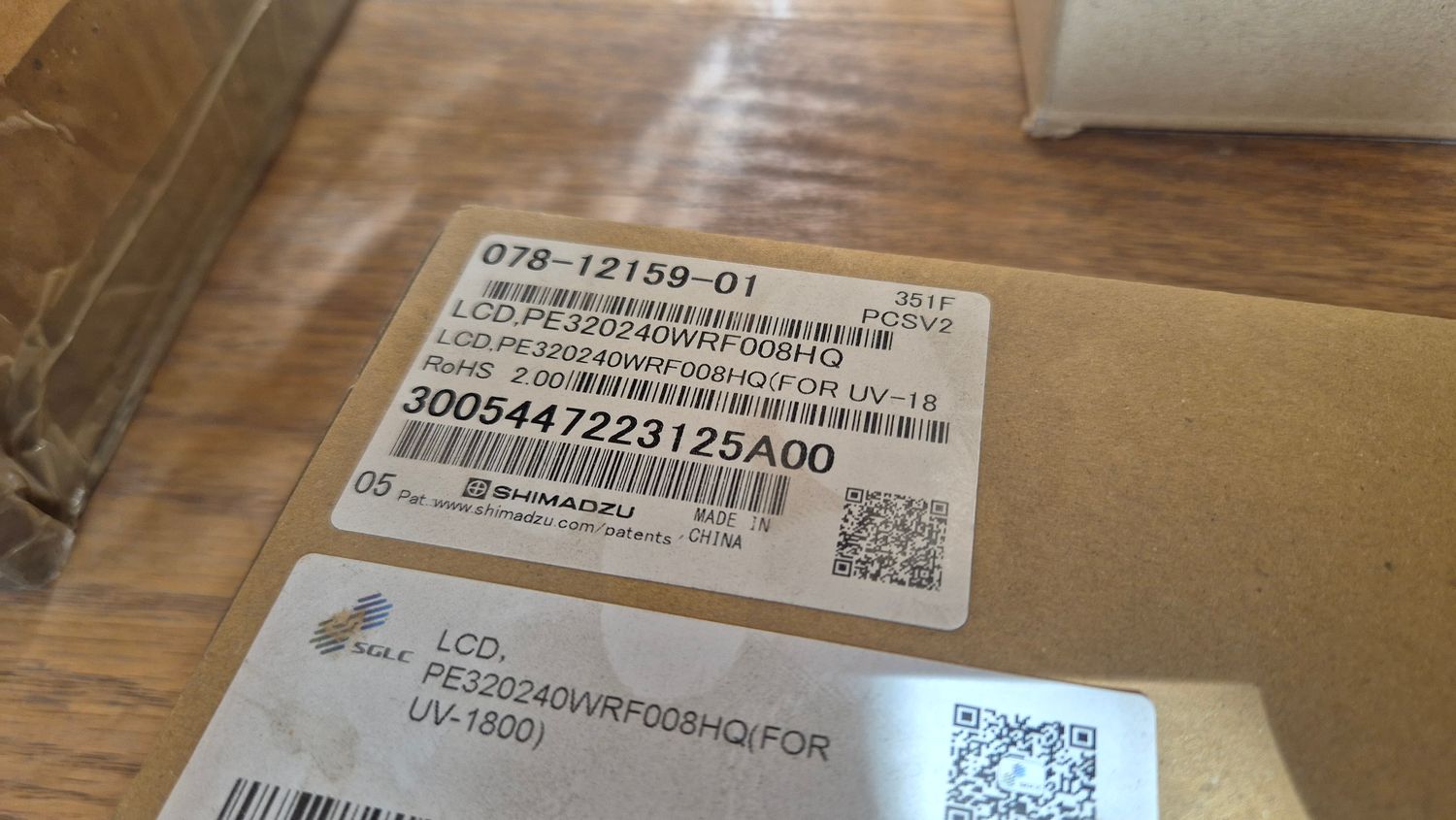 Shimadzu LCD Display Card for UV-Vis Spectrophotometers | Part No. 078-12159-01