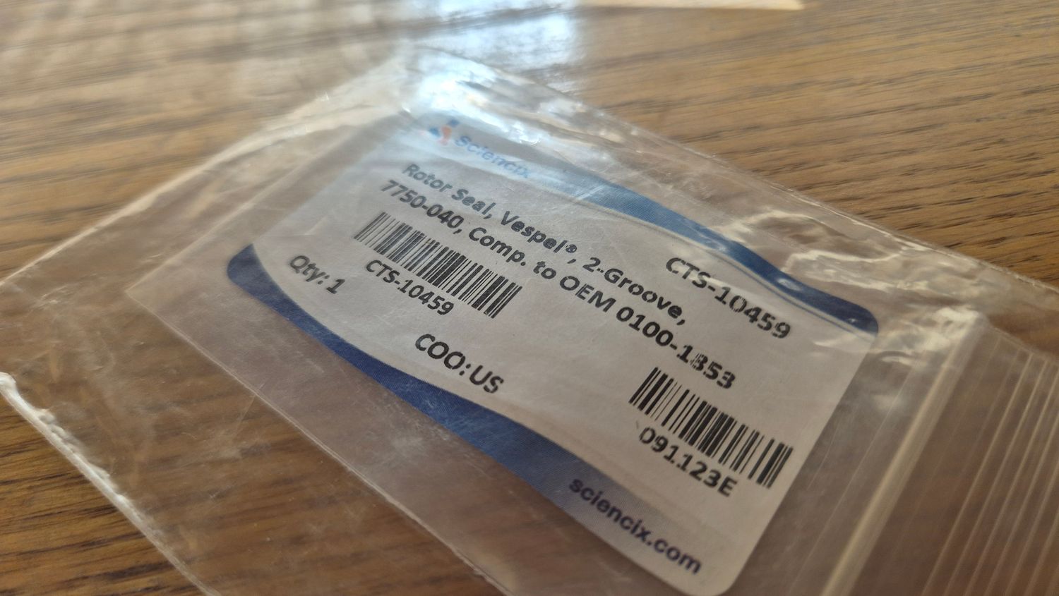 Vespel® Rotor Seal, 2-Groove | Part No. 7750-040 | P/N CTS-10459