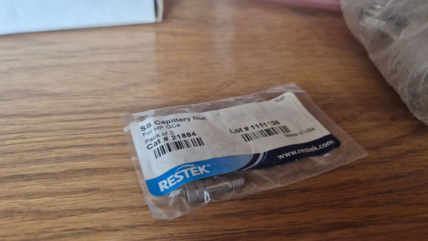 Restek Capillary Column Nut for Compact Agilent-Style Ferrule, Stainless Steel (2/Pk) | P/N 21884