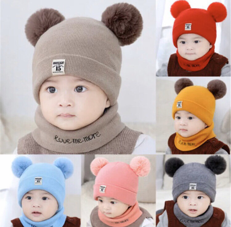 Completo cappello e sciarpa per bambino/a