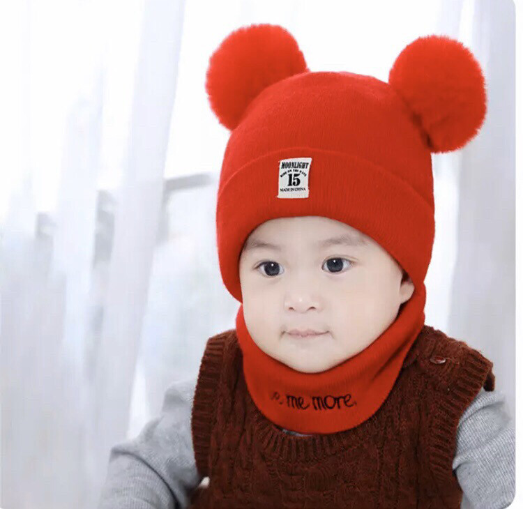 Completo cappello e sciarpa per bambino/a