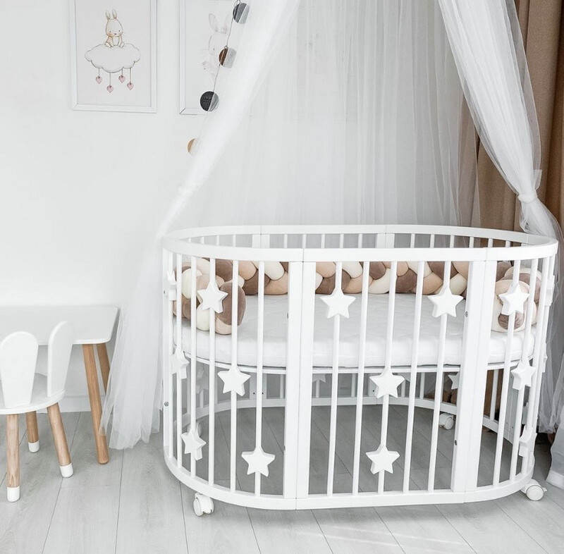Lettino “Royal Sleep con Stelline “ colore Bianco