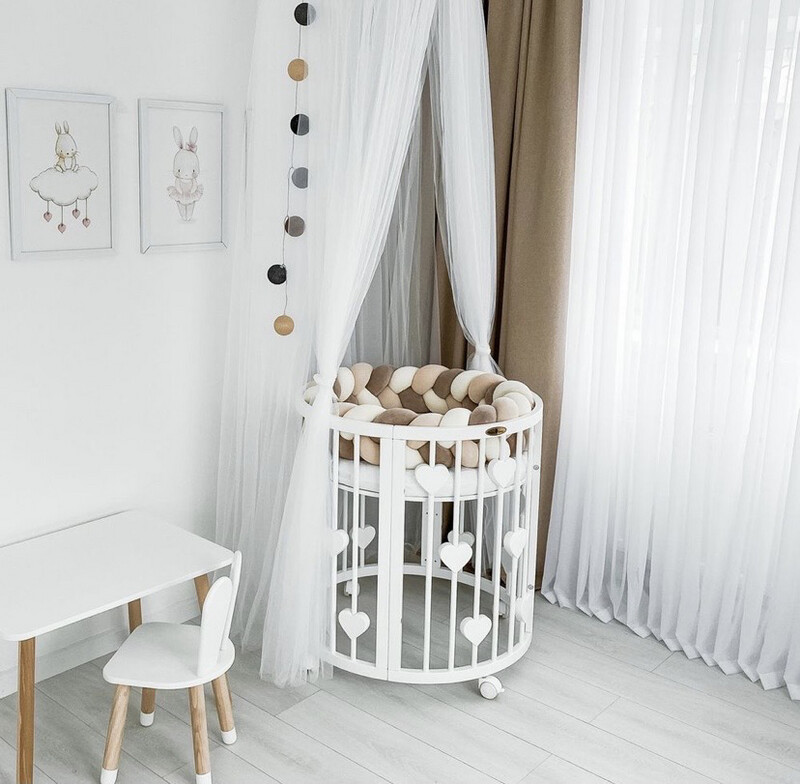 Lettino “Royal Sleep con Cuoricini“ colore Bianco