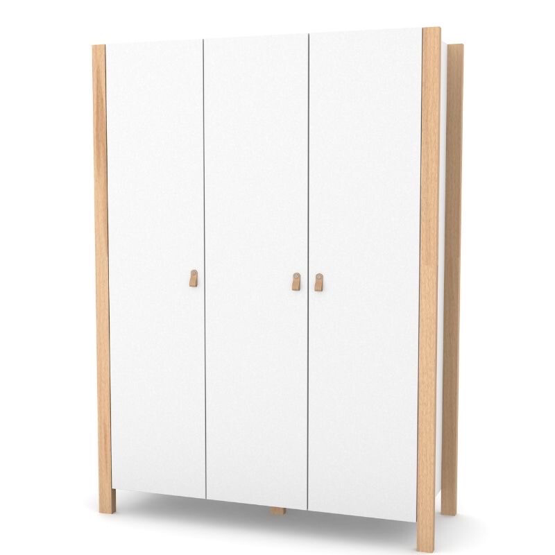 Armadio Monaco XL Bianco-Legno Naturale 39.46.2.15 