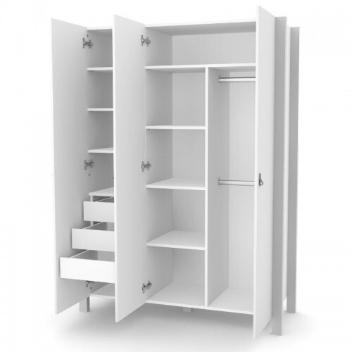Armadio Monaco XL Bianco-Grigio 