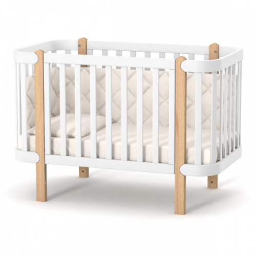 Lettino Monaco Bianco-Legno Naturale 