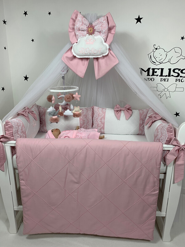Set completo Rosa con Fiocco Nascita