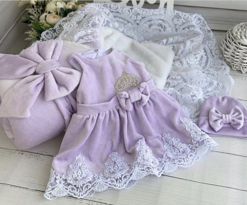 Vestito Neonata lillà