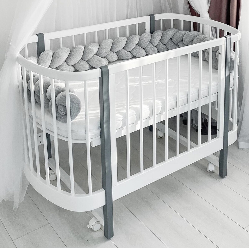 Lettino Royal Sleep Classic colore Bianco-Grigio 