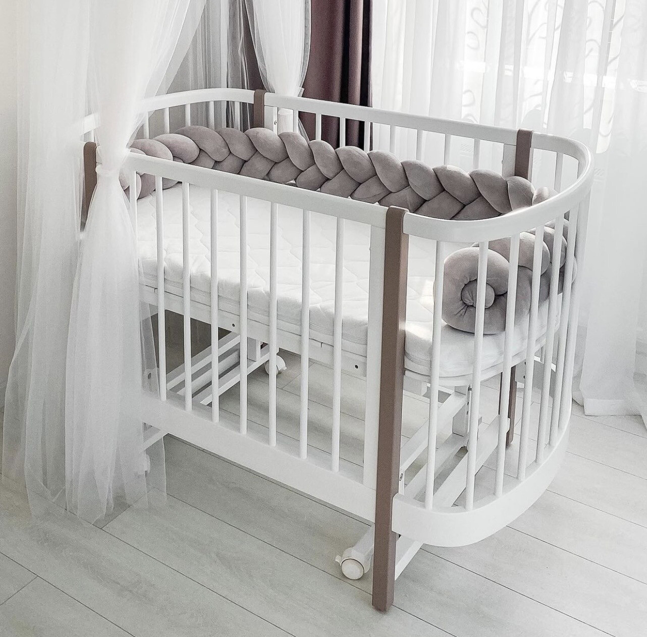 Lettino Royal Sleep Classic Colore Bianco-Cacao 