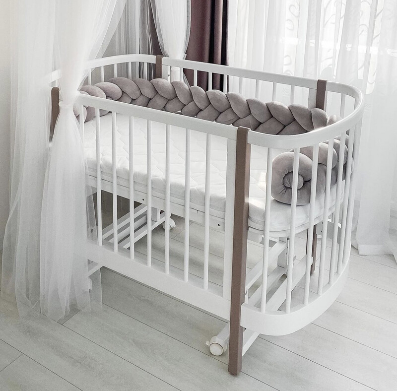 Lettino Royal Sleep Classic Colore Bianco-Cacao 
