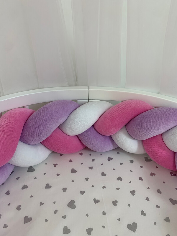 Treccia “Classica” Bianco-Viola-Rosa